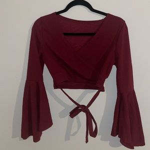 Burgundy top